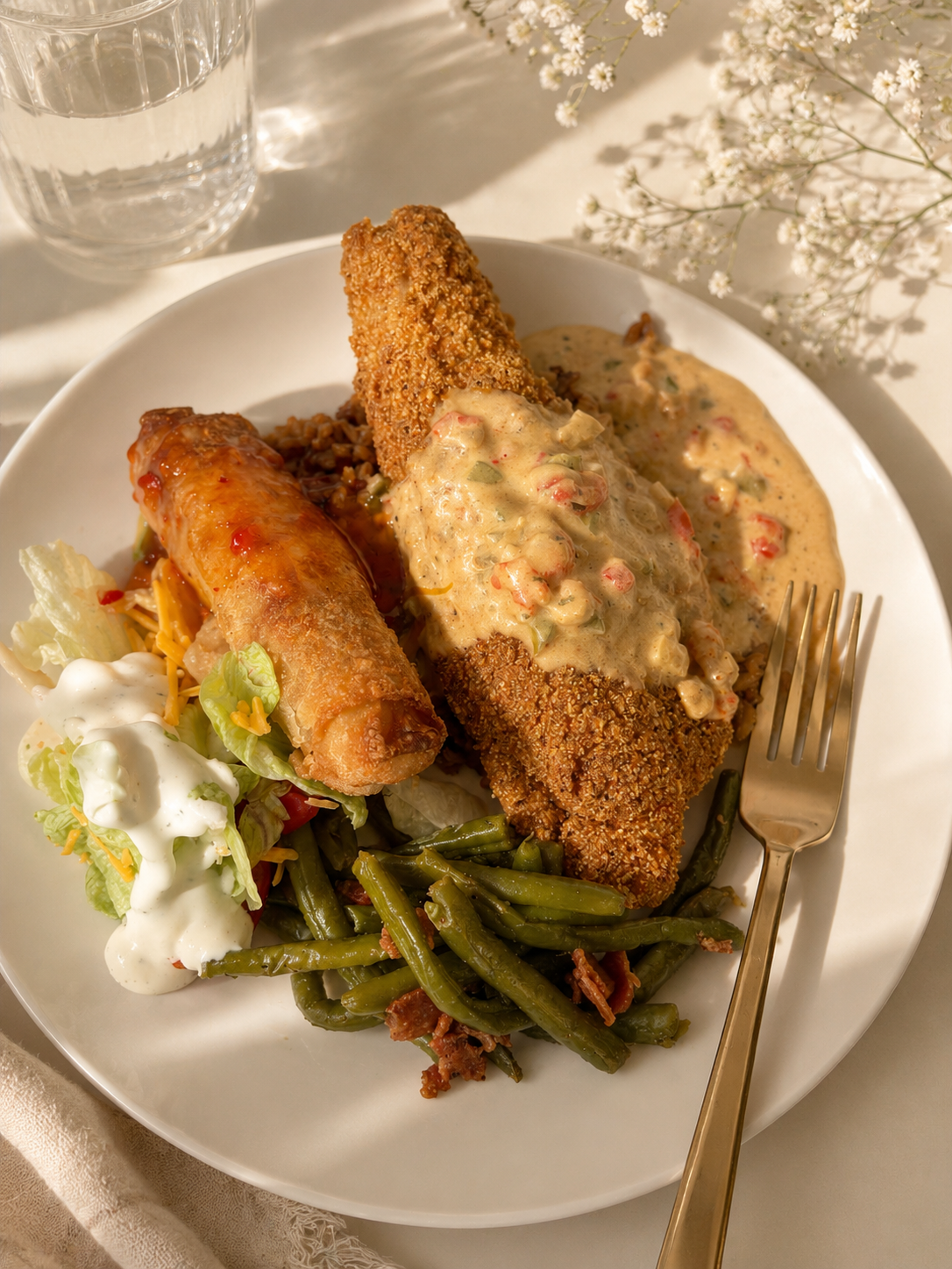 Bayou plated meal